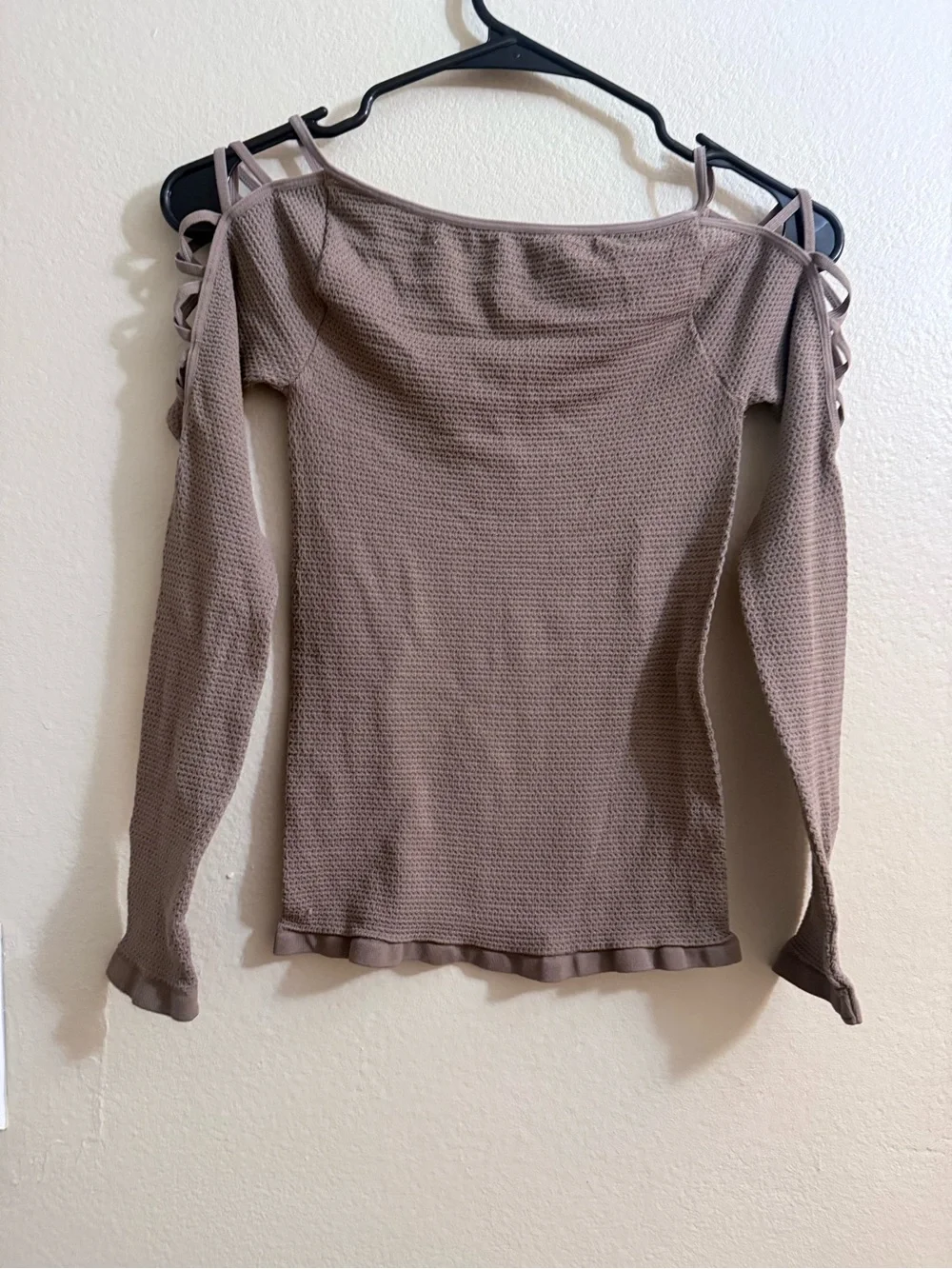 Free People Intimately Ribbed Square-Neck Top — Brown